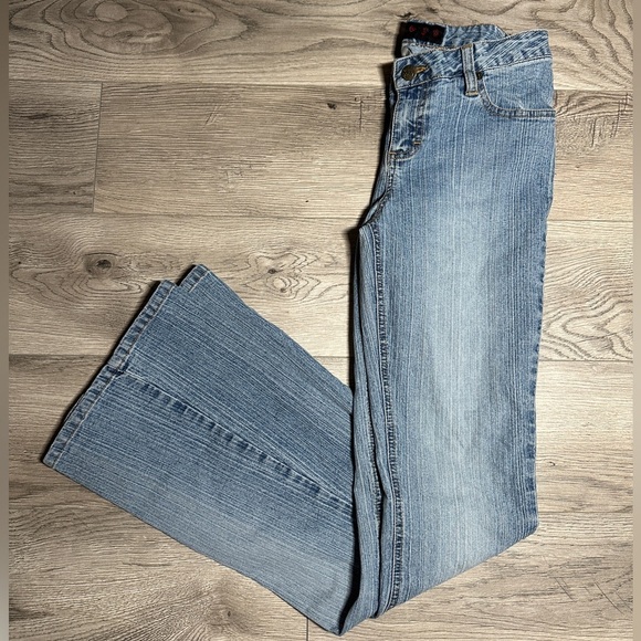 vintage y2k mudd medium wash low rise jeans size 5 - Picture 4 of 6